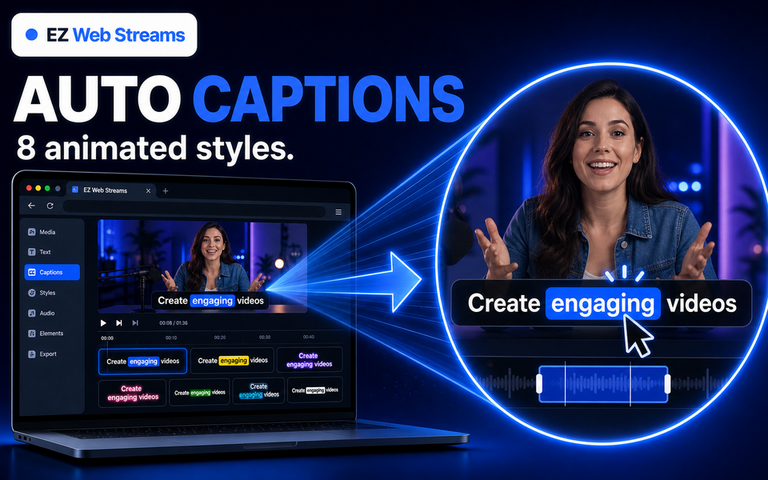 Add Animated Captions Automatically, 8 Styles