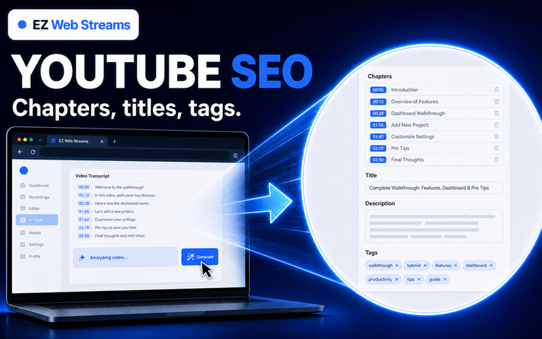 Auto-Generate YouTube Chapters, Titles & Descriptions