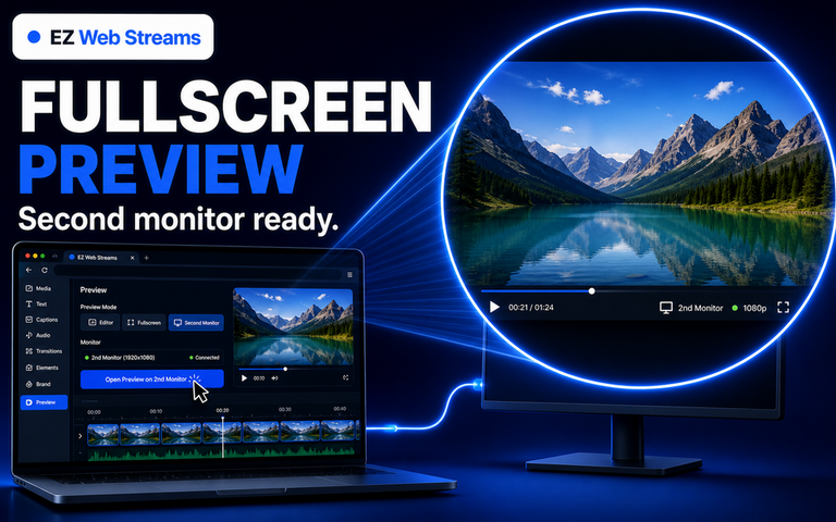 Preview Full-Screen and on a Second Monitor